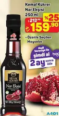 KEMAL KÜKRER NAR EKŞİSİ 250 ML fiyat ve kampanya bilgisi